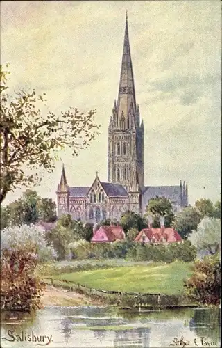 Künstler Ak Salisbury South West England, Kirche
