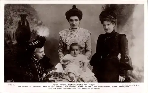 Ak Elena von Montenegro, Königin von Italien, Königin-Mutter Margarethe von Italien