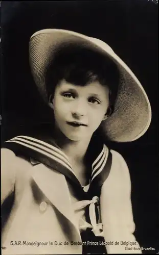 Ak Monseigneur le Duc de Brabant Prince Leopold von Belgique