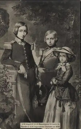 Künstler Ak Leopold II. le comte de Flandre et Imperatrice Charlotte