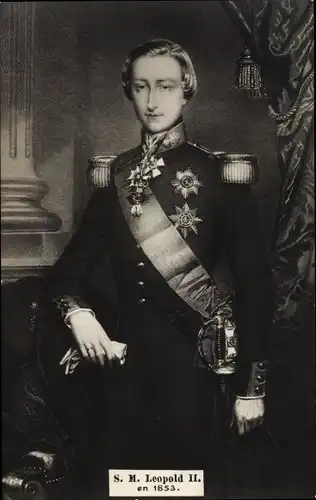 Künstler Ak Leopold II., König von Belgien im Jahre 1853