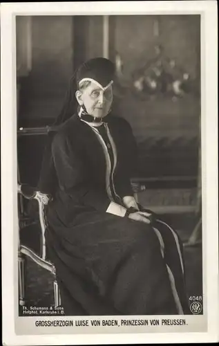Ak Großherzogin Luise von Baden, Prinzessin von Preußen