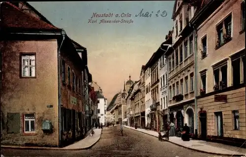 Ak Neustadt an der Orla in Thüringen, Karl-Alexander-Straße