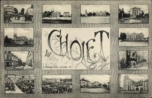 Ak Cholet Maine et Loire, Stadtbilder, Souvenir