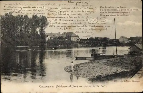 Ak Chalonnes sur Loire Maine et Loire, Bords de la Loire
