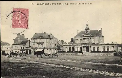 Ak Chalonnes Maine et Loire, Place de l'Hotel de Ville