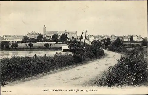 Ak Saint Georges sur Loire Maine-et-Loire, Vue générale