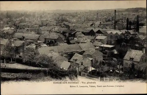 Ak Condé sur Noireau Calvados, Vue générale