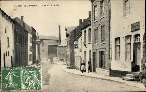 Ak Solre le Château Nord, Rue de Liessies