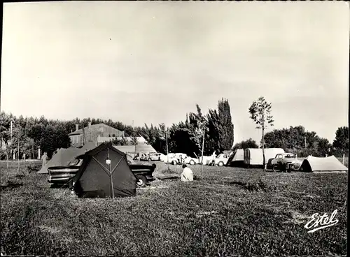 Ak Saint Martin de Crau Bouches du Rhône, Camping de la Crau