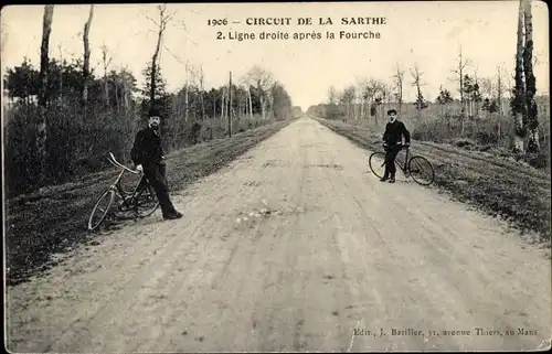 Ak Circuit de la Sarthe, Ligne droite apres la Fourche
