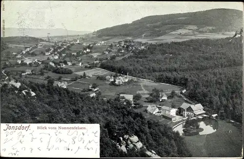 Ak Jonsdorf in Sachsen, Blick vom Nonnenfelsen