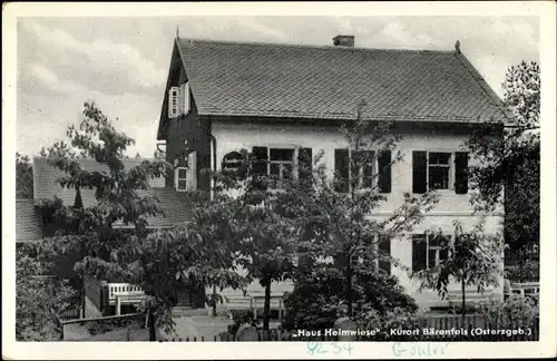 Ak Bärenfels Altenberg im Erzgebirge, Haus Heimwiese