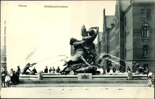 Ak Hamburg Altona, Stuhlmannbrunnen