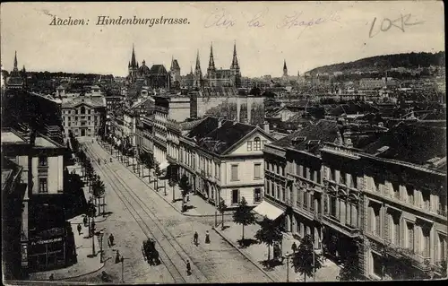 Ak Aachen in Nordrhein Westfalen, Hindenburgstraße