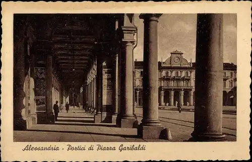 Ak Alessandria Piemonte, Portici di Piazza Garibaldi