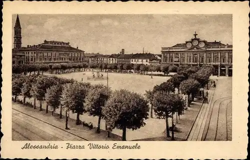 Ak Alessandria Piemonte, Piazza Vittorio Emanuele