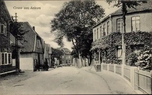 Ak Ankum in Niedersachsen, Straßenpartie