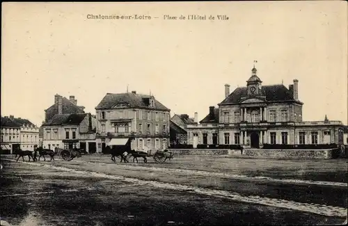 Ak Chalonnes sur Loire Maine et Loire, Place de l'Hotel de Ville