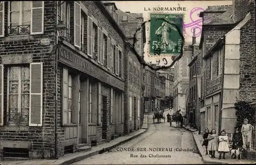 Ak Condé sur Noireau Calvados, Rue des Challonnets