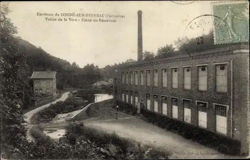 Ak Condé sur Noireau environs Calvados, Vallee de la Vere, Usine du Reservoir