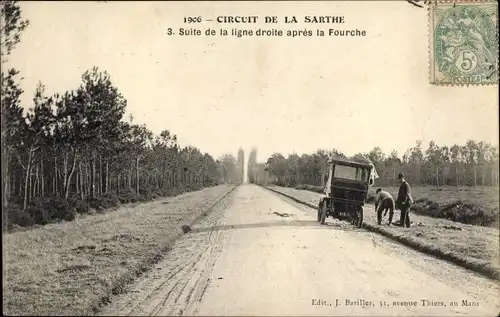 Ak Circuit de la Sarthe, Suite de la ligne droite apres la Fourche