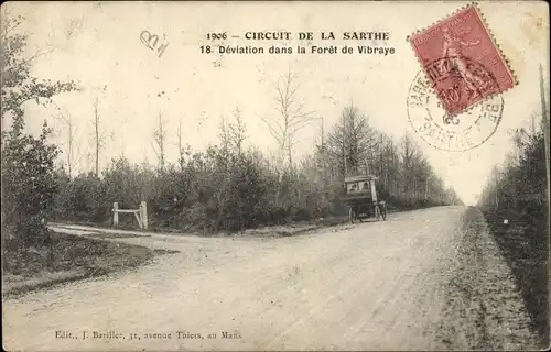 Ak Circuit de la Sarthe, Deviation dans la Foret de Vibraye