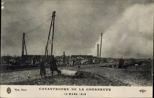 Ak La Courneuve Seine Saint Denis, Catastrophe 1918