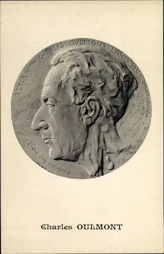 Künstler Ak Französischer Schriftsteller Charles Oulmont, Portrait