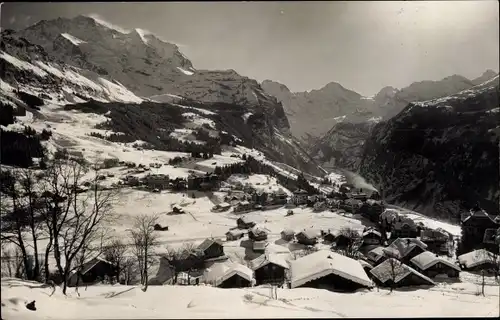 Ak Wengen Kanton Bern, Panorama, Winter