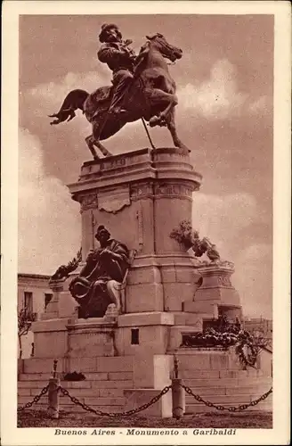 Ak Buenos Aires Argentinien, Monumento a Garibaldi