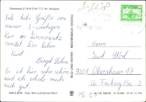 Ak Ostseebad Zinnowitz auf Usedom, Ferienheim Karl Liebknecht, Innenansicht