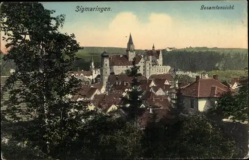 Ak Sigmaringen an der Donau Baden Württemberg, Gesamtansicht