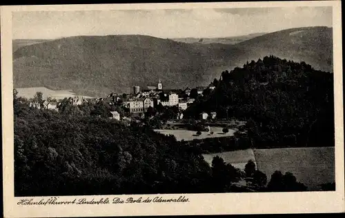 Ak Lindenfels im Odenwald, Teilansicht vom Ort mit Umgebung