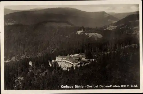 Ak Baden Baden am Schwarzwald, Kurhaus Bühlerhöhe, Vogelschau