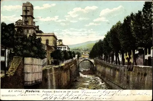 Ak Funchal Insel Madeira Portugal, Ribeira de Ste Luzia