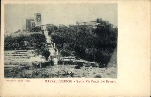 Ak Massa Lubrense Neapel Campania, Salita Via Crucis del Deserto