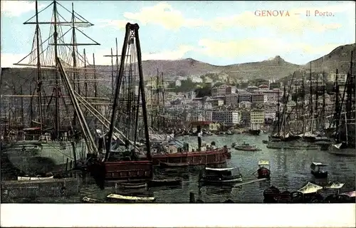 Ak Genova Genua Liguria, Il Porto