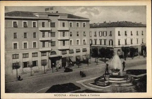 Ak Modena Emilia-Romagna, Albergo Reale e Fontana