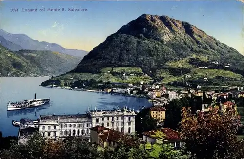 Ak Lugano Kanton Tessin Schweiz, Col Monte S. Salvatore