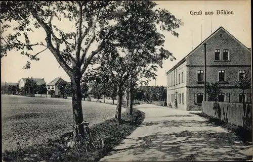 Ak Böhlen Grimma in Sachsen, Straßenpartie