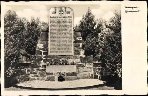 Foto Ak Lichtenberg Sachsen, Kriegerdenkmal