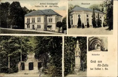Ak Nossen Landkreis Meißen, Kloster Altzella, Gasthof, Mausoleum, Abtei