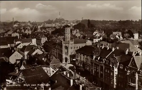 Ak Meuselwitz in Thüringen, Panorama vom Kirchturm