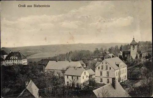 Ak Bieberstein Reinsberg in Sachsen, Teilansicht, Kirche