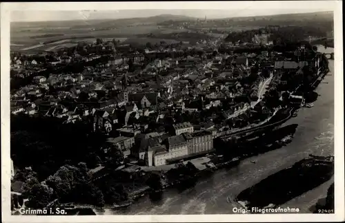 Ak Grimma in Sachsen, Fliegeraufnahme