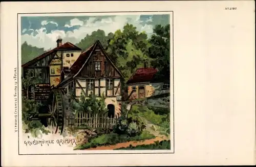 Künstler Litho Grimma in Sachsen, Grundmühle