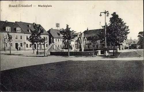 Ak Brand Erbisdorf Sachsen, Marktplatz