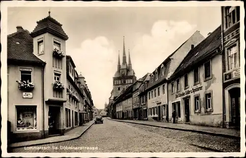 Ak Lommatzsch in Sachsen, Döbelnerstraße, Kirche