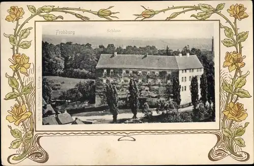 Passepartout Ak Frohburg in Sachsen, Schloss